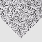 Patroon met schedels tissuepapier (Detail)