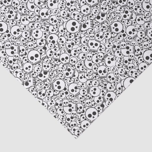 Patroon met schedels tissuepapier (Detail)