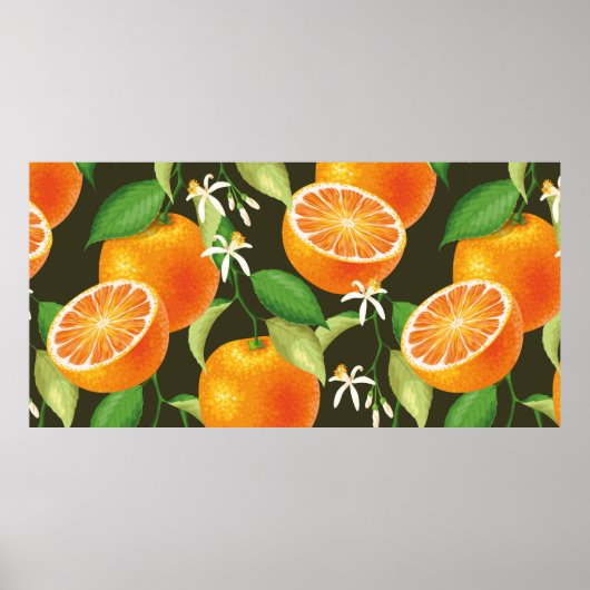 patroon met sinaasappel poster (Voorkant)