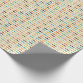 Patroon met snor cadeaupapier (Hoek)