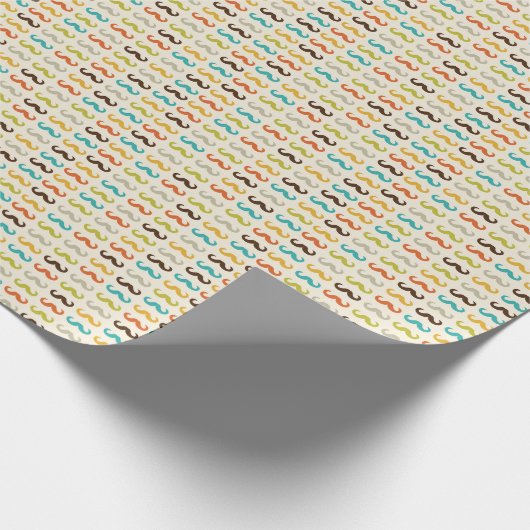 Patroon met snor cadeaupapier (Hoek)