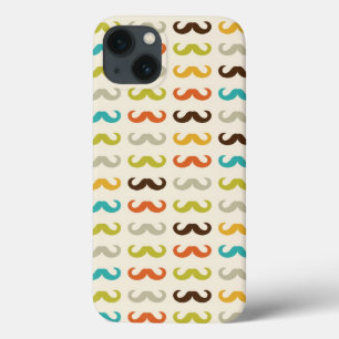 Patroon met snor iPhone 13 hoesje