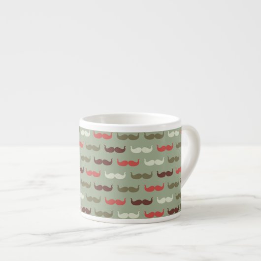patroon met snor espresso kop (Voorkant rechts)