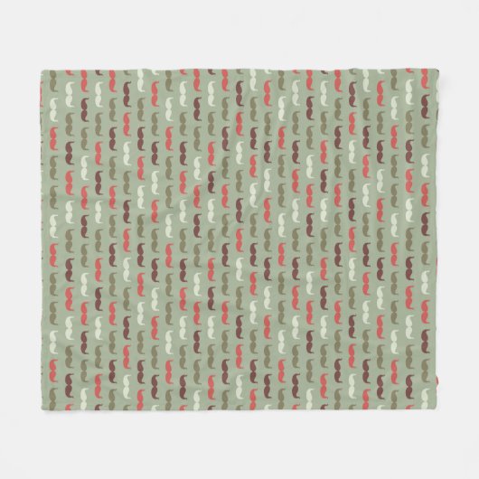  patroon met snor fleece deken (Voorkant (Horizontaal))