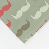 patroon met snor fleece deken (Hoek)