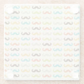 Patroon met snor glazen onderzetter (Achterkant)