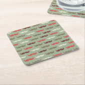  patroon met snor kartonnen onderzetters (Schuin)