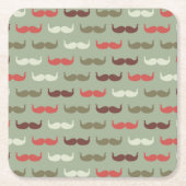  patroon met snor kartonnen onderzetters (Voorkant)