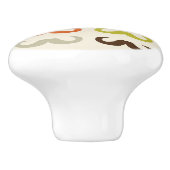 Patroon met snor keramische knop (Zijkant)