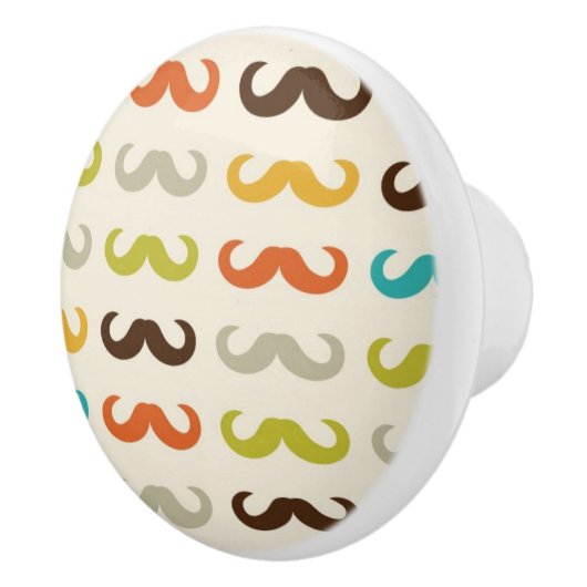 Patroon met snor keramische knop (Rechts)