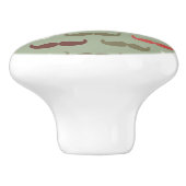 patroon met snor keramische knop (Zijkant)