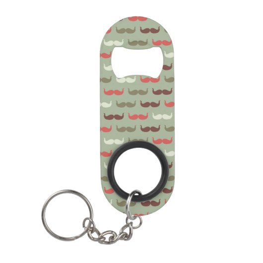 patroon met snor mini flessenopener (Voorkant)