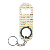 Patroon met snor mini flessenopener (Voorkant)