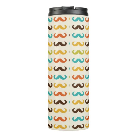 Patroon met snor thermosbeker (Achterkant)