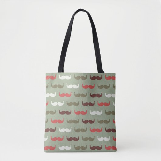  patroon met snor tote bag (Voorkant)
