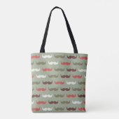  patroon met snor tote bag (Achterkant)