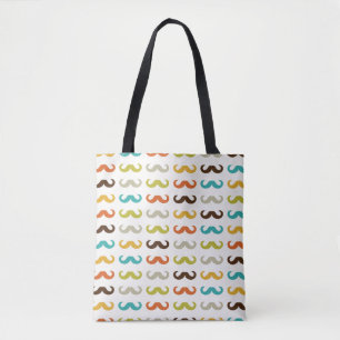 Patroon met snor tote bag