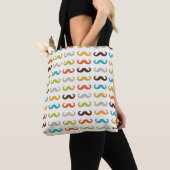 Patroon met snor tote bag (Dichtbij)