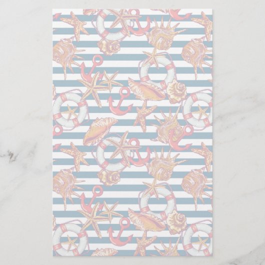 Patroon met steentjes en staarten briefpapier (Voorkant)
