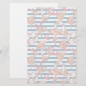 Patroon met steentjes en staarten briefpapier (Voorkant / Achterkant)