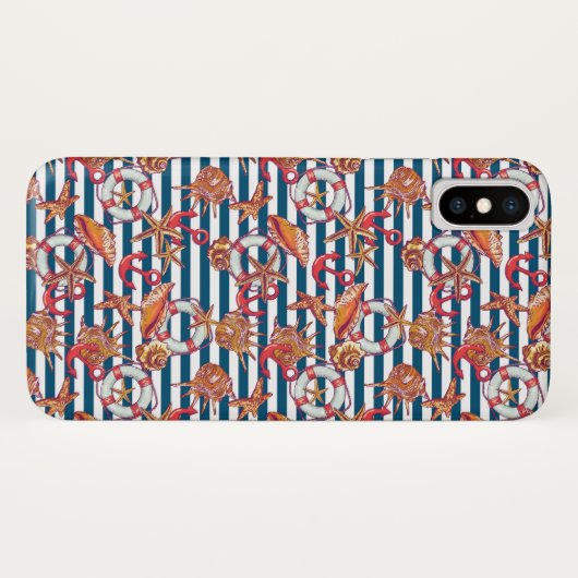 Patroon met steentjes en staarten Case-Mate iPhone case (Achterkant (horizontaal))