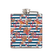 Patroon met steentjes en staarten heupfles (Achterkant)