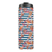 Patroon met steentjes en staarten thermosbeker (Voorkant)