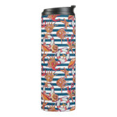 Patroon met steentjes en staarten thermosbeker (Gedraaid links)