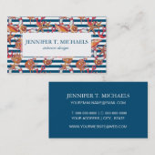 Patroon met steentjes en staarten visitekaartje (Voorkant / Achterkant)