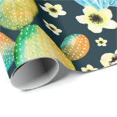 patroon met succulenten. Waterverf cactus Cadeaupapier (Rol Hoek)