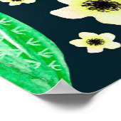 patroon met succulenten. Waterverf cactus Poster (Hoek)