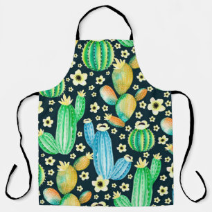  patroon met succulenten. Waterverf cactus Schort