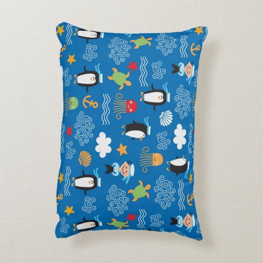 patroon met thema zee accent kussen (Achterkant (Verticaal))