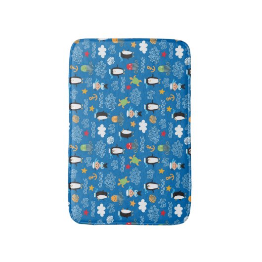 patroon met thema zee badmat (Voorkant Verticaal)