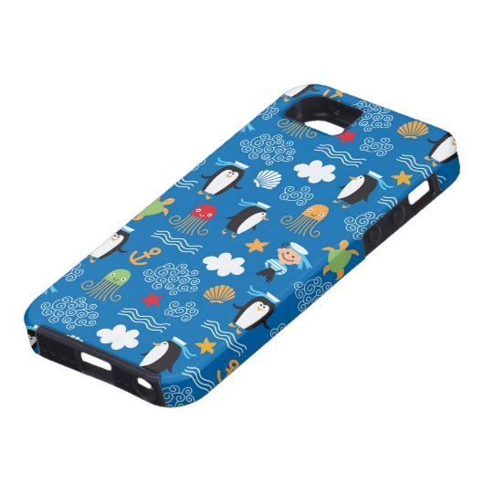 patroon met thema zee Case-Mate iPhone case (Onderkant)