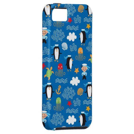 patroon met thema zee Case-Mate iPhone case (Back/Rechts)