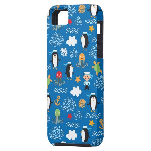 patroon met thema zee Case-Mate iPhone case (Achterkant Links)