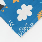 patroon met thema zee fleece deken (Hoek)