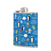 patroon met thema zee heupfles (Links)