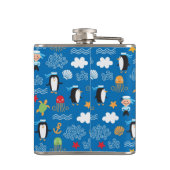 patroon met thema zee heupfles (Achterkant)