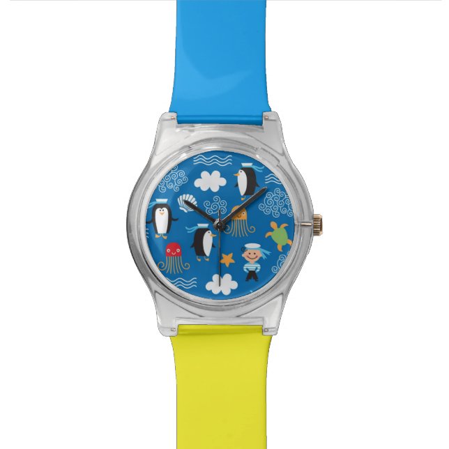 patroon met thema zee horloge (Close Up)