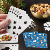patroon met thema zee pokerkaarten (Insitu)