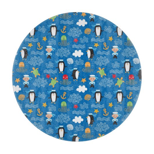 patroon met thema zee snijplank (Voorkant)