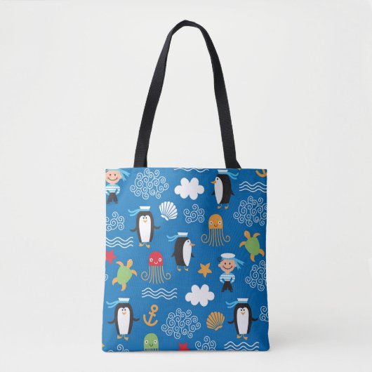 patroon met thema zee tote bag (Voorkant)