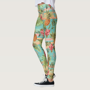 Patroon met tropische ananas leggings