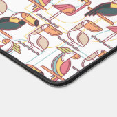 Patroon met tropische vogels bureaumat (Hoek)