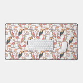 Patroon met tropische vogels bureaumat (Keyboard & Muis)