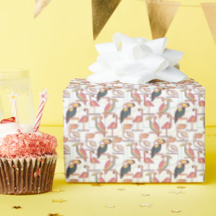 Patroon met tropische vogels cadeaupapier