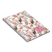 Patroon met tropische vogels | Voeg je Initiaal to Notitieboek (Rechterzijde)