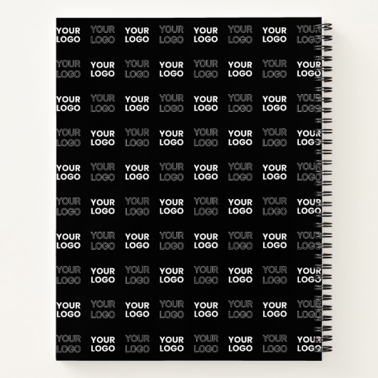 Patroon met twee herhalende logo's of afbeeldingen notitieboek (Achterkant)